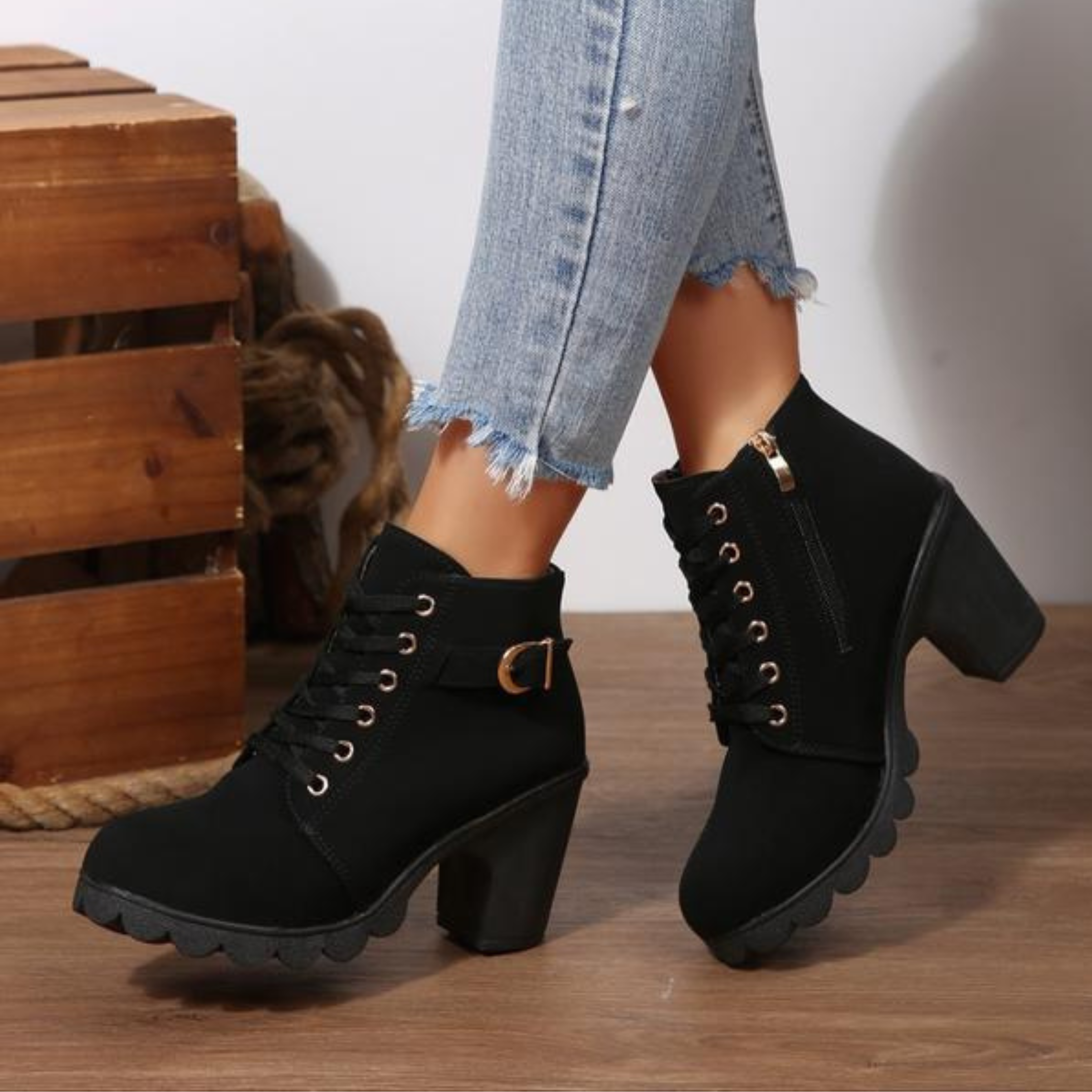 Rita - Elegantes botas de caña corta