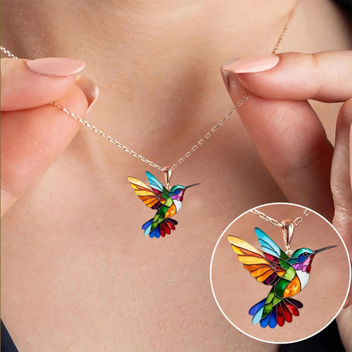 (GRATIS) Pendientes + Collar colibrí