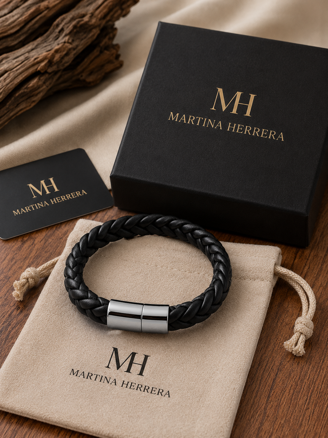 Pulsera Atlas™ | Cuero Trenzado & Acero