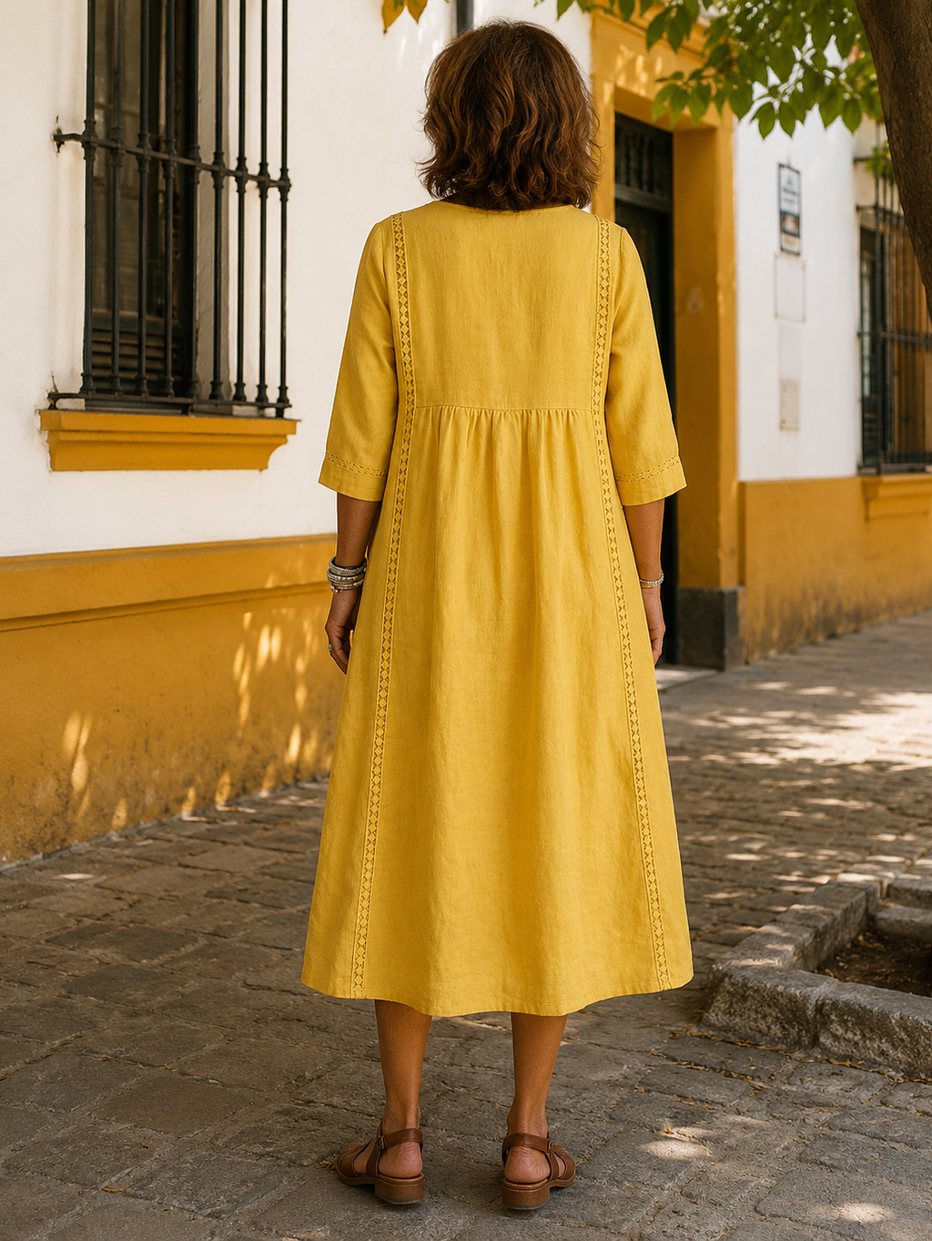Vestido Manoli con cuello en V