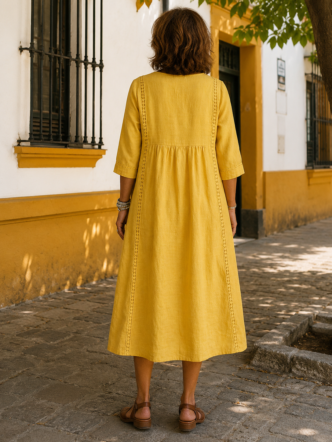 Vestido Manoli con cuello en V