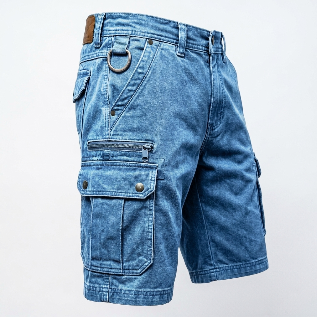 BRAMSHAW POCKET DENIM SHORTS