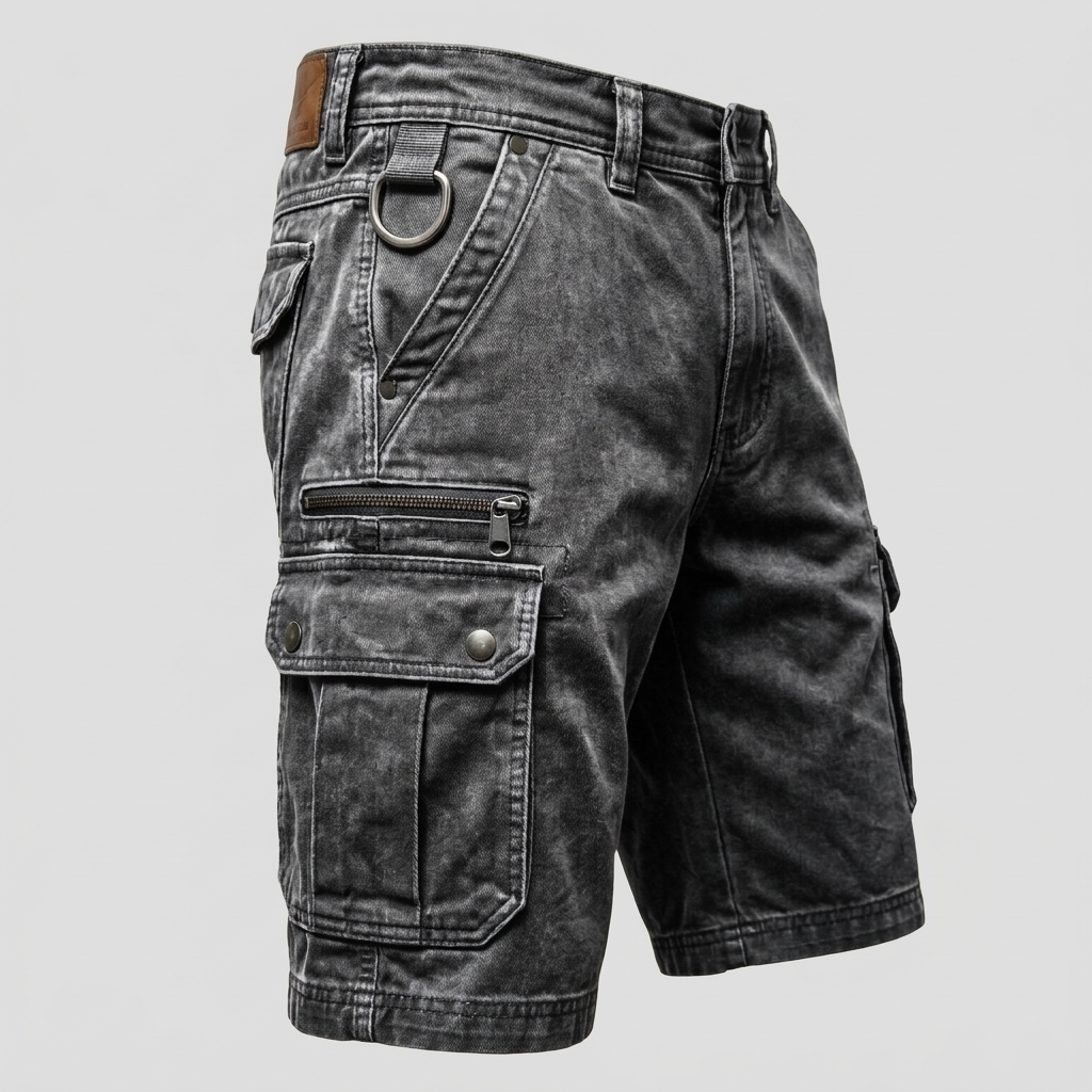 BRAMSHAW POCKET DENIM SHORTS