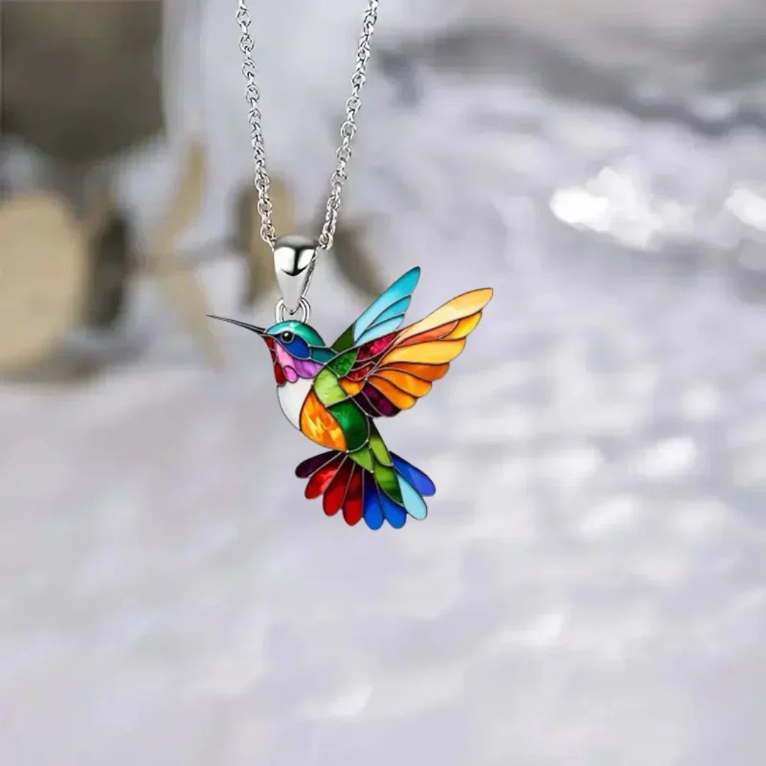 (GRATIS) Pendientes + Collar colibrí