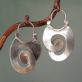 Elena - Pendientes vintage irregulares de plata