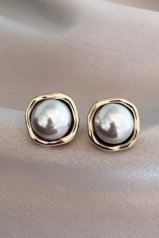 Pendientes de Perlas Negras Elegantes con Gracia Atemporal
