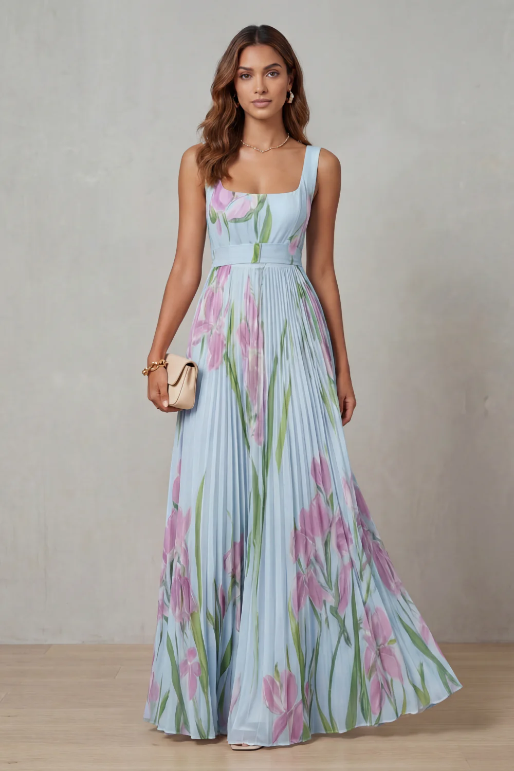 Gabriela™ | Vestido Floral Elegante con Caída Plisada